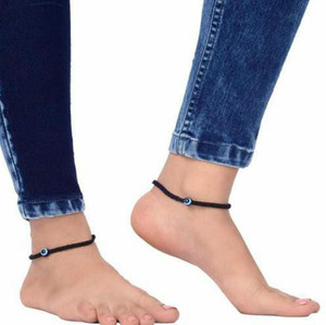 Black thread anklet shop for nazar