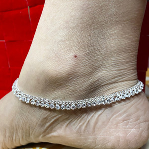 Silver plain payal deals