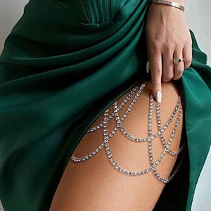 VAMA Thigh Leg chain multi layer party wear body jewellery for women Crystal Anklet Price in India Buy VAMA Thigh Leg chain multi layer party wear body jewellery for women Crystal