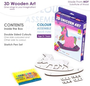 DIY Unicorn Wood Cutout Paint Kit, Unicorn Paint Kit
