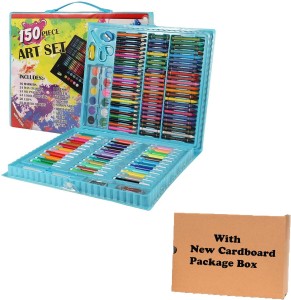 Children Deluxe Art Drawing Set for Kids Case Studio Art and Craft Supplies  Drawing and Painting Set Great Gift (150 Pieces Art Set in Plastic Case) 