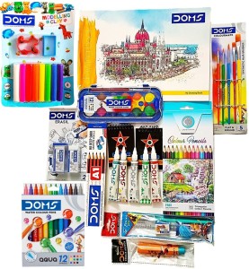 DOMS Best of Utility Art Kit of 15 Articles for colouring  and crafting - Art Set by Jeeteshi Enterprises