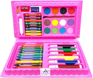 Colours Set For Kids, Drawing Kit 46 Pc Color Tools & Art Accessories
