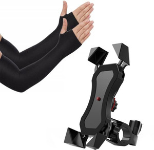 Bentag 1 Arm sleeves 1 Bike Mobile Holder Combo Price in India