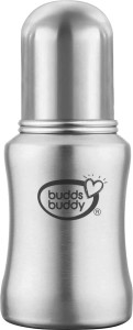 Buddsbuddy Stella Stainless Steel Regular Neck BPA Free Baby Feeding Bottle with Extra Sipper Spout - 150 ml