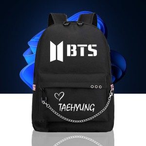 Ambika Collection, Lightweight BTS TAEHYUNG (V) Printed Fifth Class School  Bag For Girls 15 L Backpack Black - Price in India