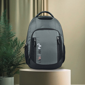 LAWMAN PG3 Laptop Backpack unisex Spacious and reflective strip 28 L Laptop Backpack Grey Black Price in India Flipkart