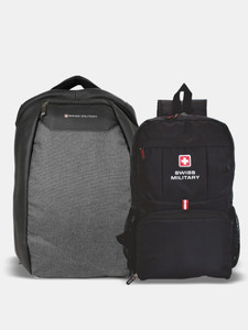 SWISS MILITARY Combo Pack of Laptop Backpack and Black Casual