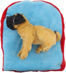 Tickles Soft Fabric kids Pug Dog School Bag For Nursery Picnic