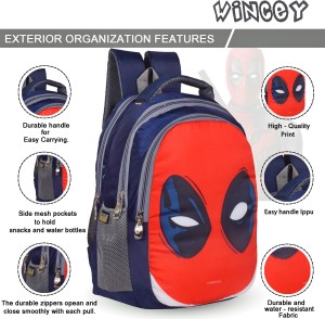 Buy AUXTER Red Polyester Deadpool Bagpack Daypack School Bag Casual  Backpack for Boys and Girls at Amazonin