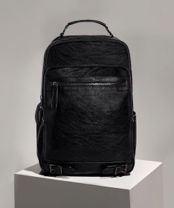 French Accent Front Pouch Backpack Black 15 L Backpack Black