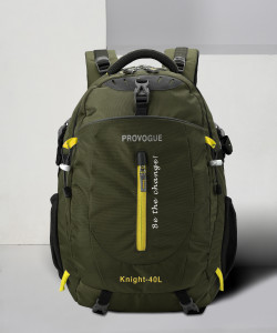 PROVOGUE unisex backpack with rain cover and reflective strip 40 L Laptop  Backpack Olive - Price in India | Flipkart.com