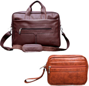 Flipkart V BAGS LEATHER EXECUTIVE OFFICE LAPTOP 20 INCH Messenger Bag toiletery pouch combo Waterproof Messenger Bag Messenger Bag