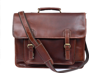Urban kickers Leather Laptop Messenger Bags Fits up to 16 Inch