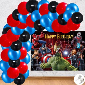 Avengers backdrop  Avengers birthday decorations, Avengers birthday,  Avengers birthday party decorations