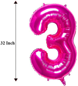 Big number online 3 balloon