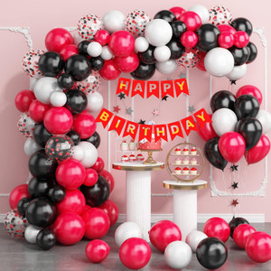 Flipkart.com | DAY DECOR Solid 115 PC Birthday Decoration Kit Blue Yellow Purple Green Pink Foil Birthday Balloon - Balloon