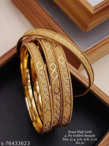 RADHE KANGAN Alloy Gold plated Bangle Set Price in India Buy RADHE KANGAN Alloy Gold plated Bangle Set Online at Best Prices in India Flipkart