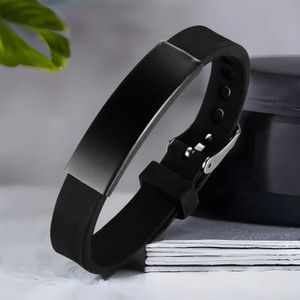MYKI Alloy Leather Black Silver Bracelet Price in India Buy MYKI Alloy Leather Black Silver Bracelet Online at Best Prices in India Flipkart