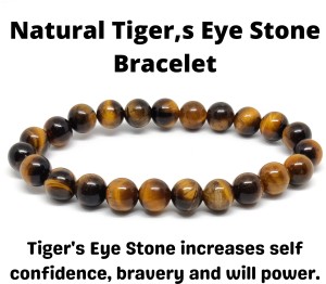 Buy Americos Tigers Eye 8 mm AAA Grade Healing Crystal Gemstone Bracelet  for both Men and Women Brown at Amazonin