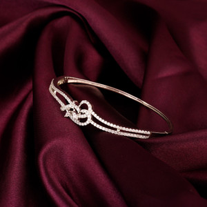 GIVA Sterling Silver Zircon Rhodium Bangle Price in India Buy