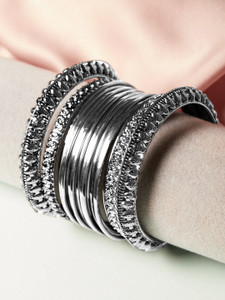 Rubans Elements Alloy Silver Bangle Set Price in India Flipkart