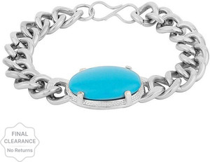Sadnya Stainless Steel Sterling Silver Bracelet Price in India