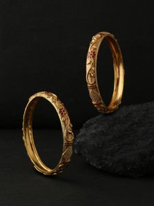 Gold bangles designs of top pc jewellers