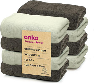 anko Cotton 700 GSM Australian 100 Cotton Moss Green and Grey 33 x 33 cm Face Towel Set Buy anko Cotton 700 GSM Australian 100 Cotton Moss Green