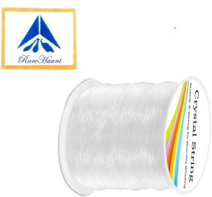 PRANSUNITA 5Roll Elastic String Cord for Bracelets, 0.6 mm,15 MTS Each, Clear  Bracelet String for Beading Jewelry, Necklace Making, Art Craft Project  Total- 30m) White Beading Wire Price in India - Buy