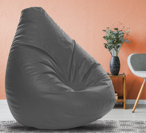 Flipkart Perfect Homes Studio XXXL Solid Leatherette Bean Bag with Beans Teardrop Bean Bag With Bean Filling Price in India Buy Flipkart Perfect