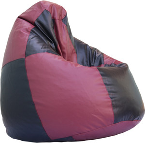Beanskart XXXL Faux Leather Bean Bag Sofa with Stool Ready to Use Filled Teardrop Bean Bag With Bean Filling Price in India Buy Beanskart XXXL Faux Leather Bean Bag Sofa with