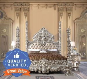 Pepperfry LAILA TURKISH STYLE ROYAL LUXURY TEAKWOOD DOUBLE BED 6.5X6 Solid Wood King Box Bed