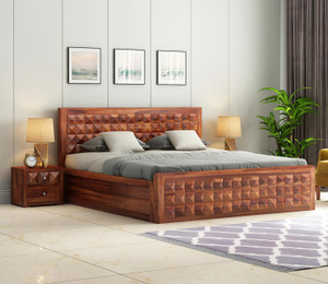 Flipkart Perfect Homes Wooden Double Bed Cot Bed with Box