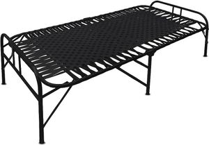 Nandeksha Portable Single Folding Bed Space Saving Heavy Duty Foldable Bed Frame/Khat Cot Metal Single Bed