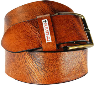 NUKAICHAU Boys Formal Casual Evening Party Brown Genuine Leather Belt Brown Price in India Flipkart