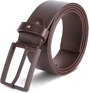 TOMMY HILFIGER Men Formal Brown Genuine Leather Belt