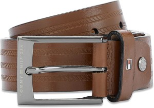 TOMMY HILFIGER Men Brown Genuine Leather Belt