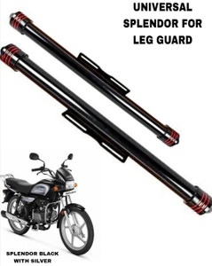 SHOWRIDE Bike Single Rod Leg Guard Black for Hero Splendor
