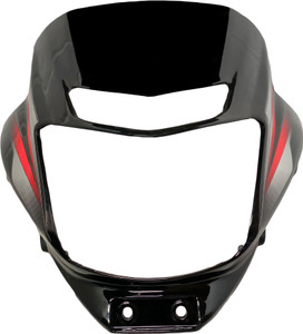 SHREE Bajaj Platina ES Black Red Bike Headlight Visor Price in