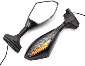 BSI R15 V3 Dual Side LED Light Turn Signal Carbon Mirror With 360 Bike Mirror Adapter Price in India Buy BSI R15 V3 Dual Side LED Light Turn Signal Carbon Mirror