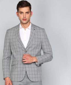 VAN HEUSEN Checkered Single Breasted Formal Men Blazer Buy VAN