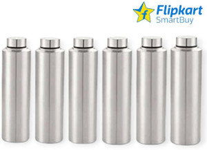 Flipkart SmartBuy Fridge Water Bottle 1Litre Stainless Steel Set 6