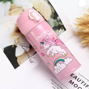 FLENIX Unicorn Thermos Indoor Outdoor Insulated Vacuum Cup Flask 500 ml Bottle (PINK ) 500 ml Flask