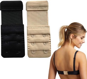 Women's Bra Extender 5 Hook Bra Extension Strap Soft and Comfortable  3pcs-Pack