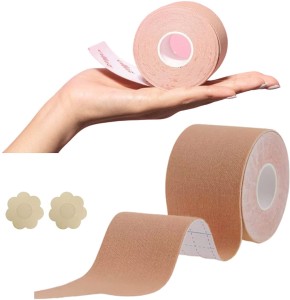 My Machine Breast Shaper Lifter Boob Tape with 10 Nipple Pasties Breathable  Breast Support Cotton Peel and Stick Bra Petals Price in India - Buy My  Machine Breast Shaper Lifter Boob Tape