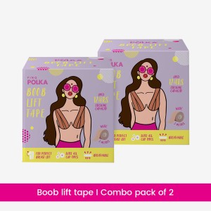 PINQ POLKA Boob Lift Cups and Tapes for Breast Push up/Lift