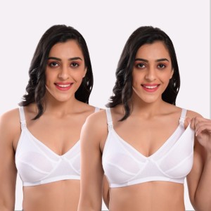 Buy Femzy Cotton Full Cup Non-Padded Feeding Bra Combo (34B) Women  Maternity/Nursing Non Padded Bra Online at Best Prices in India