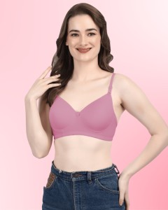 Buy BODYSIZE Women's Everyday Lightweight Padded Seamless T-Shirt Bra  (SF-27) (Extra Stretchable Soft Pads), Stylish Bra,Wire-Free (28, Pink) at