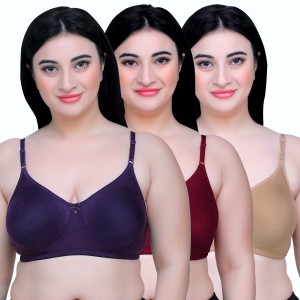 Maroon Women T-Shirt Non Padded Bra - Buy Maroon Women T-Shirt Non Padded  Bra Online at Best Prices in India